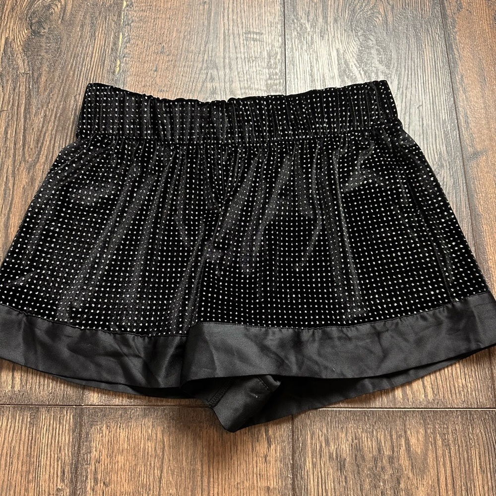 Victoria's Secret Black Velvet Shorts